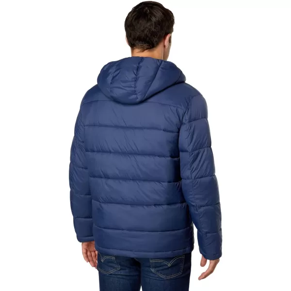 Cole Haan Mens Hooded Nylon Puffer JacketNavy