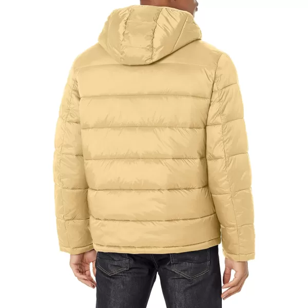 Cole Haan Mens Hooded Nylon Puffer JacketSand