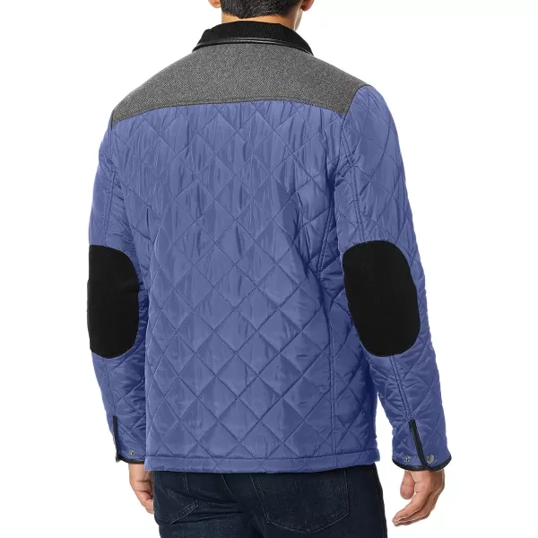 Cole Haan Mens Quilted Jacket with Wool YokeNavy