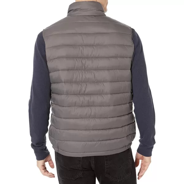 Cole Haan Mens Quilted Puffer Vest with Chest Zip PocketCharcoal