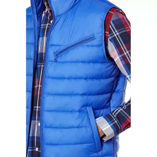 Cole Haan Mens Quilted Puffer Vest with Chest Zip PocketCobalt