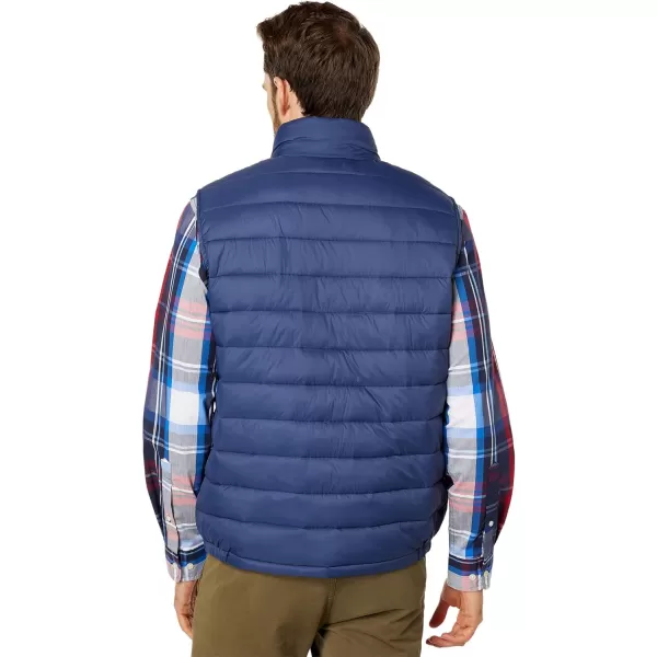 Cole Haan Mens Quilted Puffer Vest with Chest Zip PocketNavy