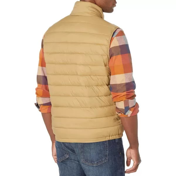 Cole Haan Mens Quilted Puffer Vest with Chest Zip PocketSand