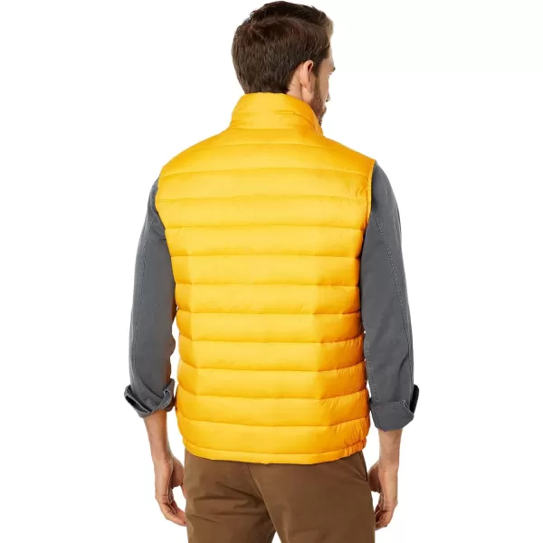 Cole Haan Mens Quilted Puffer Vest with Chest Zip PocketYellow