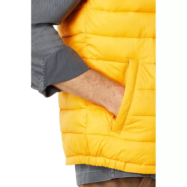 Cole Haan Mens Quilted Puffer Vest with Chest Zip PocketYellow