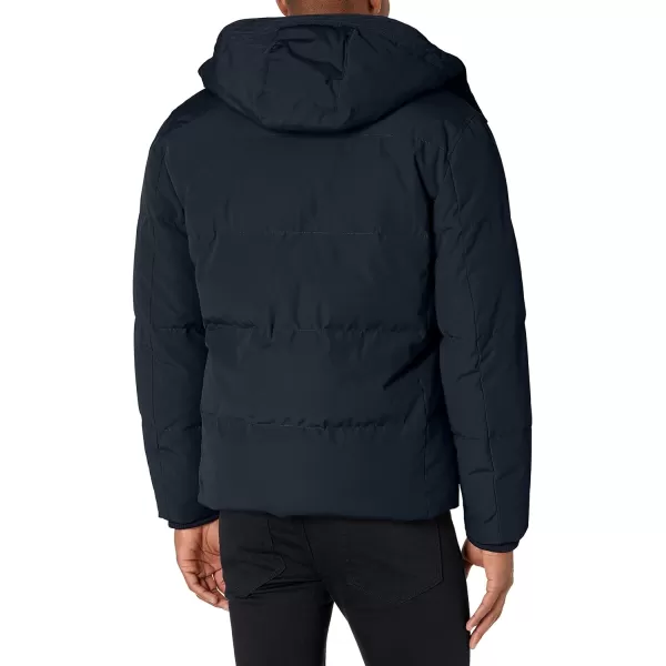 Cole Haan Mens Short Down Parka with Hooded Down CoatNavy