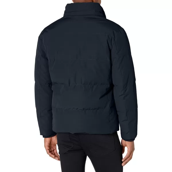 Cole Haan Mens Short Down Parka with Hooded Down CoatNavy