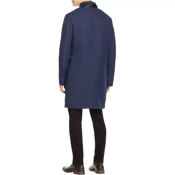 Cole Haan Mens Water Resistant Rain Coat with Removable LinerIndia Ink