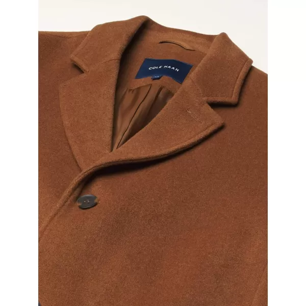 Cole Haan Mens Wool Plus Topper Button Front CoatCamel