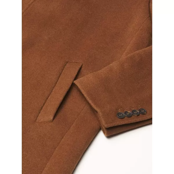 Cole Haan Mens Wool Plus Topper Button Front CoatCamel