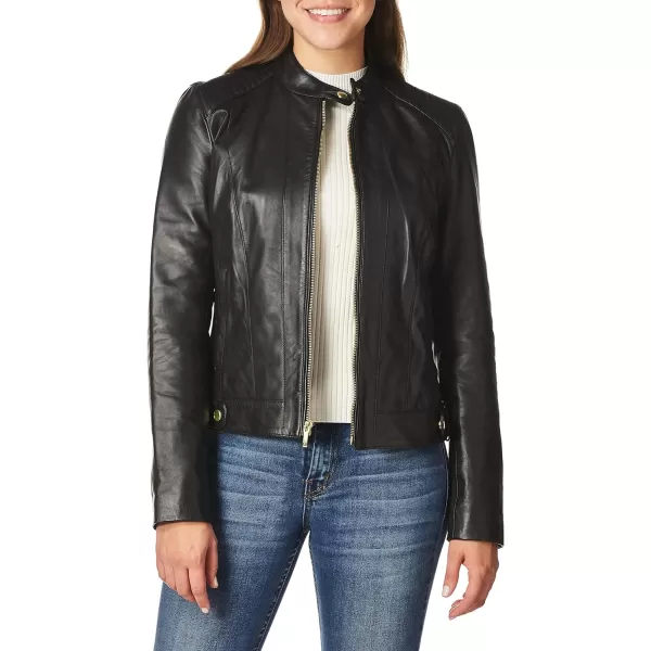 Cole Haan Racer Leather Jacket Women Love to Have in Their ClosetBlack