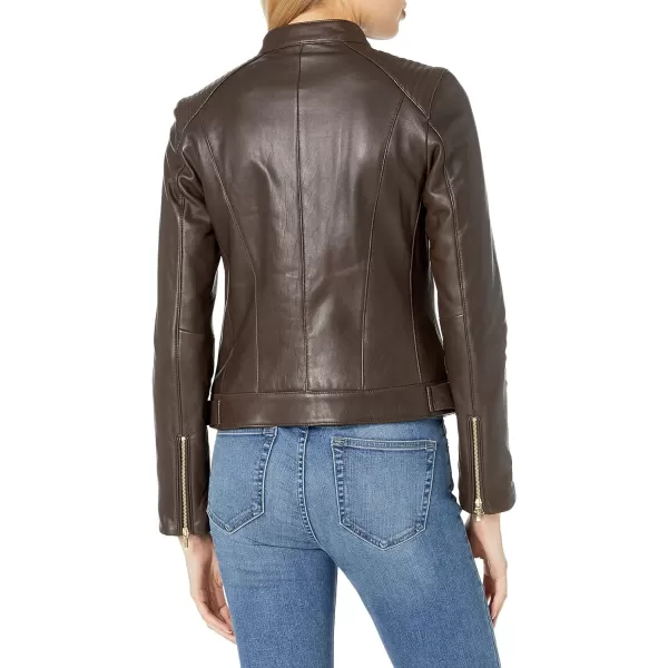 Cole Haan Racer Leather Jacket Women Love to Have in Their ClosetDeep Espresso