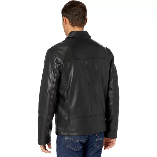 Cole Haan Signature Mens FauxLeather JacketBlack