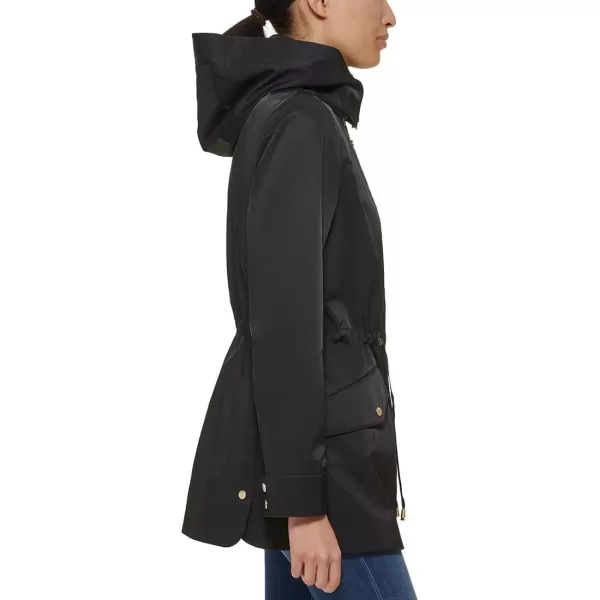 Cole Haan Womens Adjustable Rain Short CoatBlack