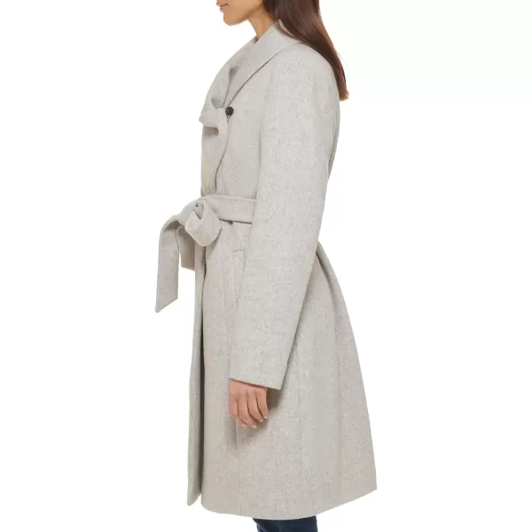 Cole Haan Womens Belted Wool Classically Elegant Coat for YearRound StyleLt Grey