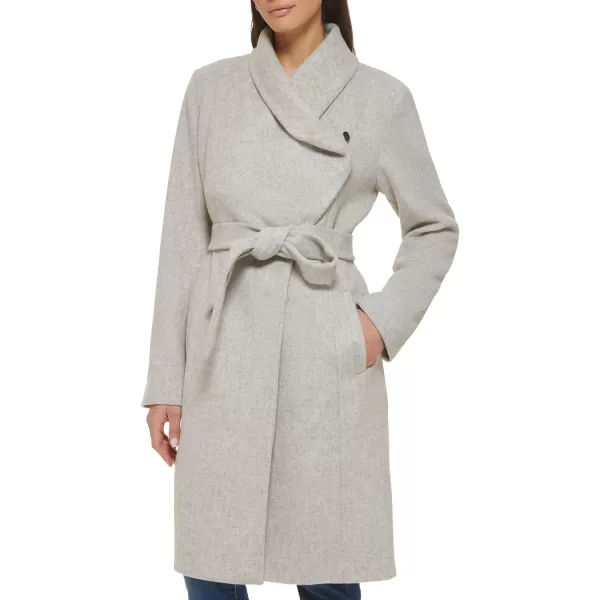 Cole Haan Womens Belted Wool Classically Elegant Coat for YearRound StyleLt Grey