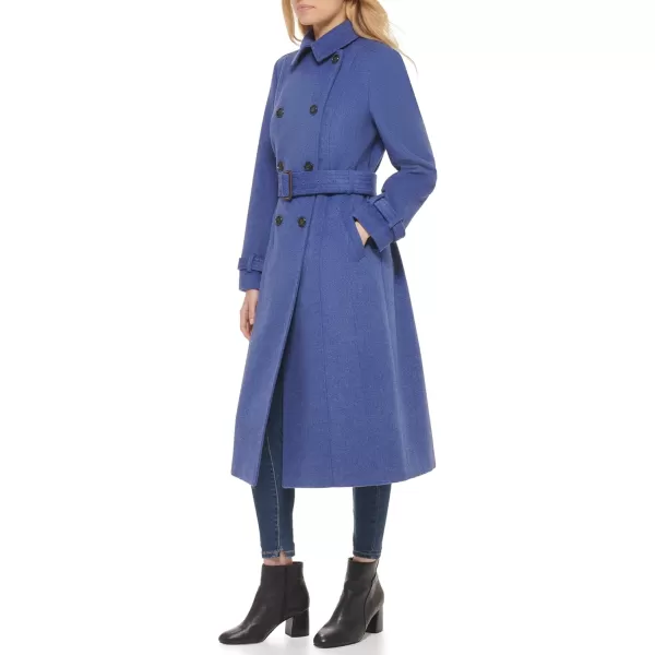 Cole Haan Womens Flared Trench Slick Wool CoatDenim