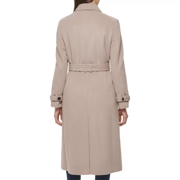 Cole Haan Womens Flared Trench Slick Wool CoatStone