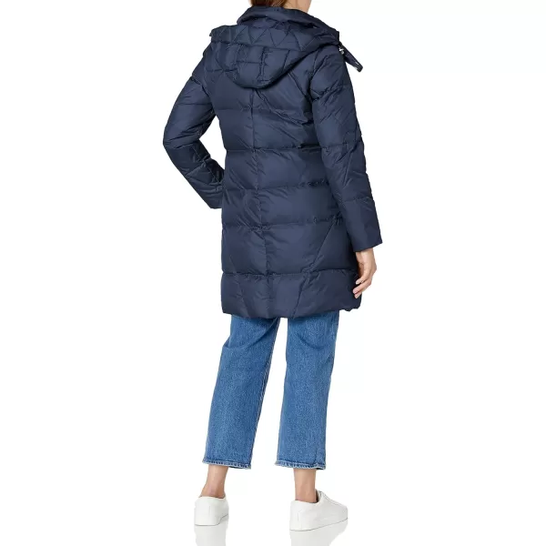 Cole Haan Womens Hooded Essential Down CoatNavy