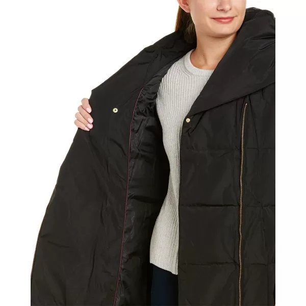 Cole Haan Womens Long Size Zip Hooded Quilted Down Coat MediumCole Haan Womens Long Size Zip Hooded Quilted Down Coat Medium