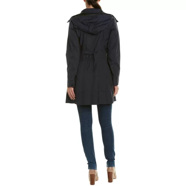 Cole Haan Womens Packable Hooded Rain Jacket with BowIndigo