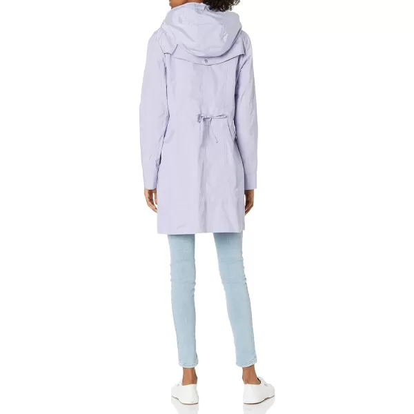 Cole Haan Womens Packable Hooded Rain Jacket with BowLavender