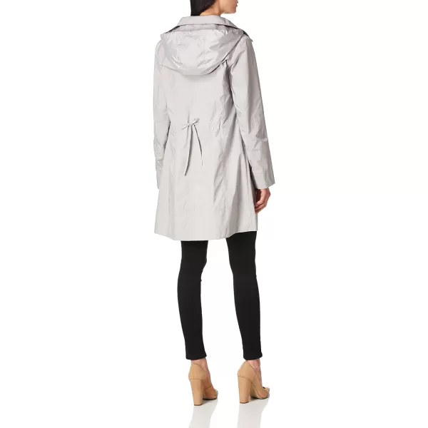 Cole Haan Womens Packable Hooded Rain Jacket with BowPearl