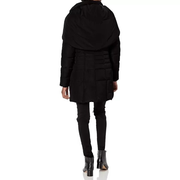 Cole Haan Womens Shawl Collar Taffeta Down CoatBlack