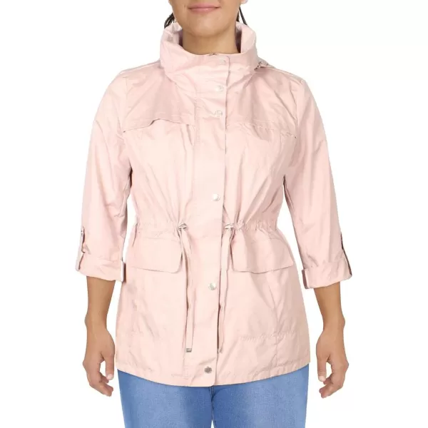 Cole Haan Womens Travel Packable Rain JacketCanyon Rose