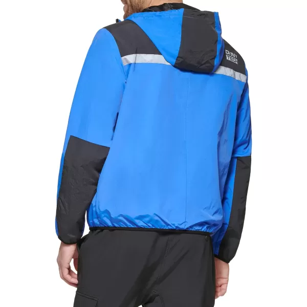 DKNY Mens Active Reflective Colorblock WindbreakerBlue