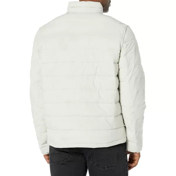 DKNY Mens Jon Quilted Stand Collar Puffer JacketIce