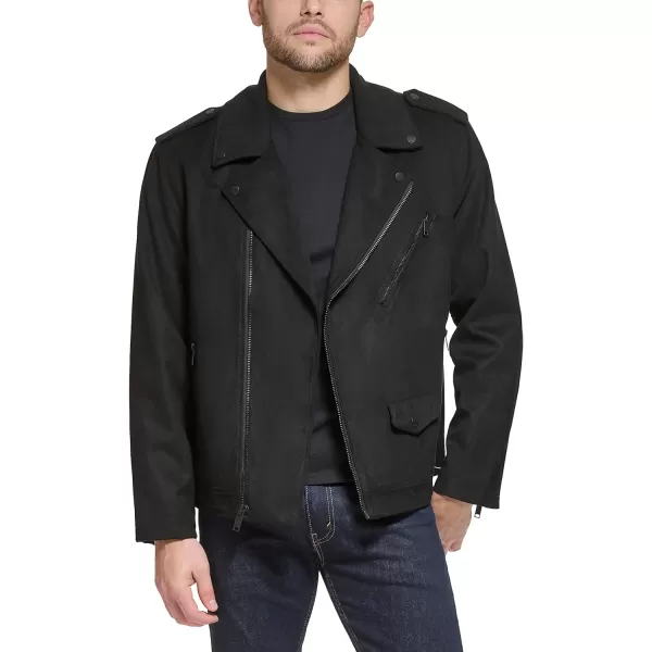 DKNY Mens Modern Motorcycle JacketBlack