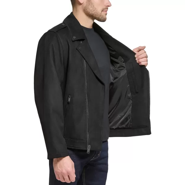 DKNY Mens Modern Motorcycle JacketBlack