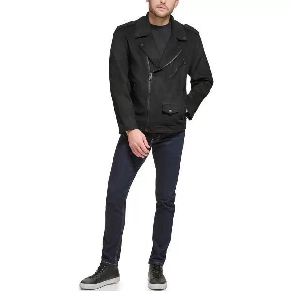 DKNY Mens Modern Motorcycle JacketBlack