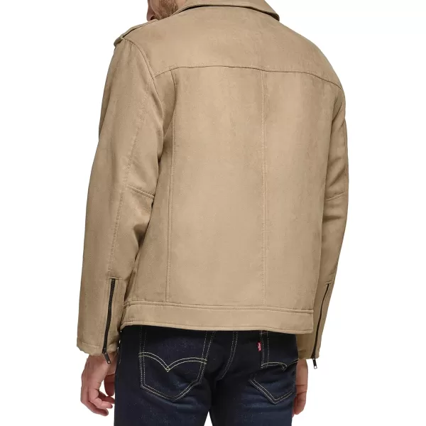 DKNY Mens Modern Motorcycle JacketKhaki