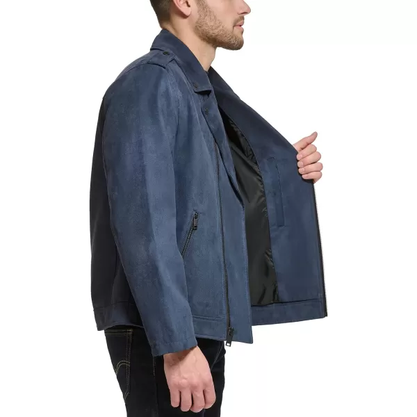 DKNY Mens Modern Motorcycle JacketNavy