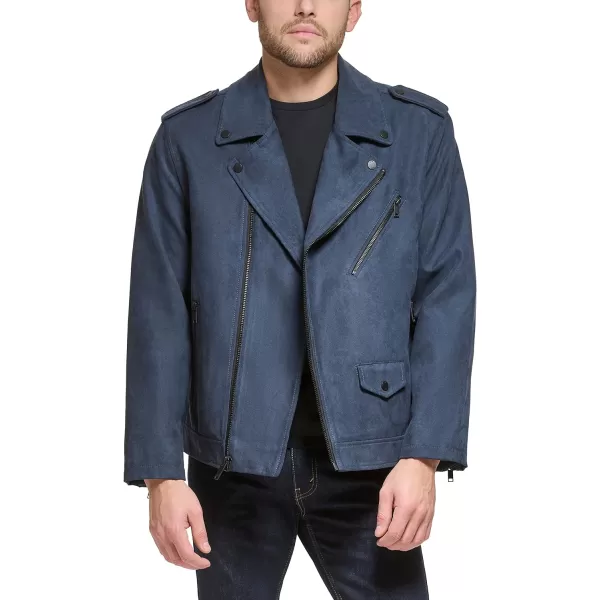 DKNY Mens Modern Motorcycle JacketNavy