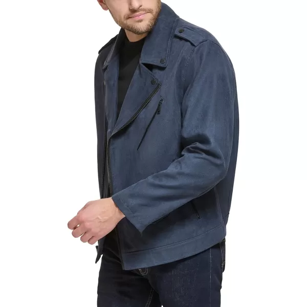 DKNY Mens Modern Motorcycle JacketNavy