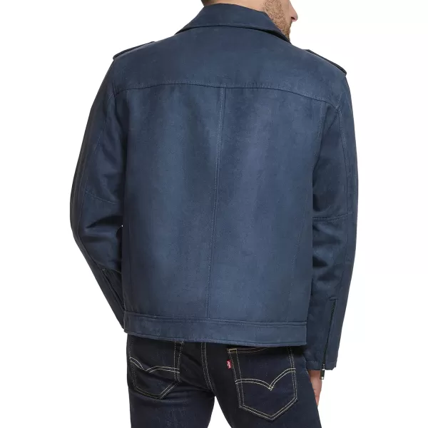 DKNY Mens Modern Motorcycle JacketNavy