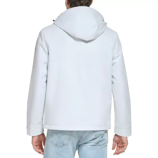 DKNY Mens Performance Tech Hooded Modern Storm CoatIce