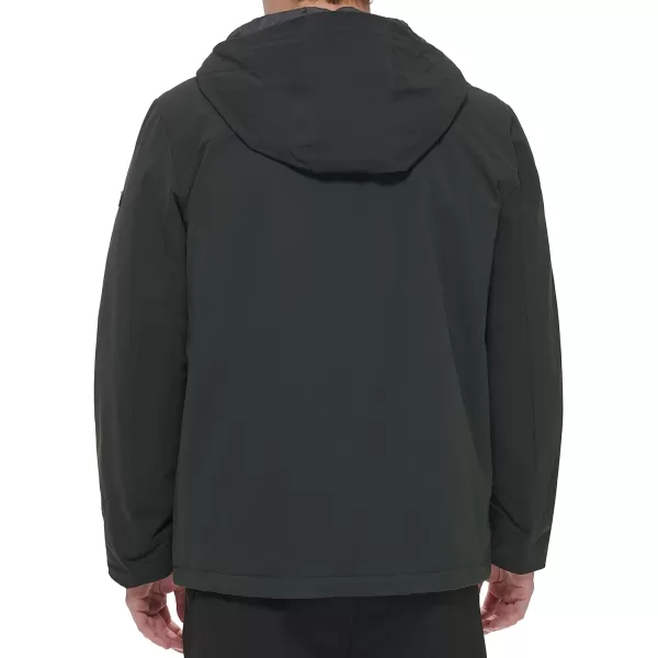 DKNY Mens Performance Tech Hooded Modern Storm CoatOlive