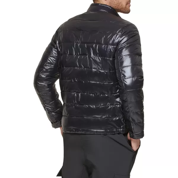 DKNY Mens Perlized Lightweight Quilted Puffer JacketBlack