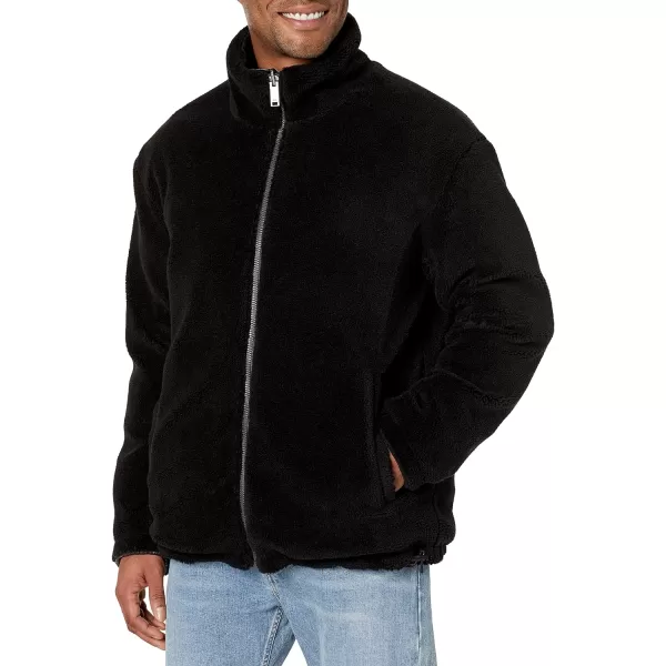 DKNY Mens Reversible Sherpa Puffer JacketBlack
