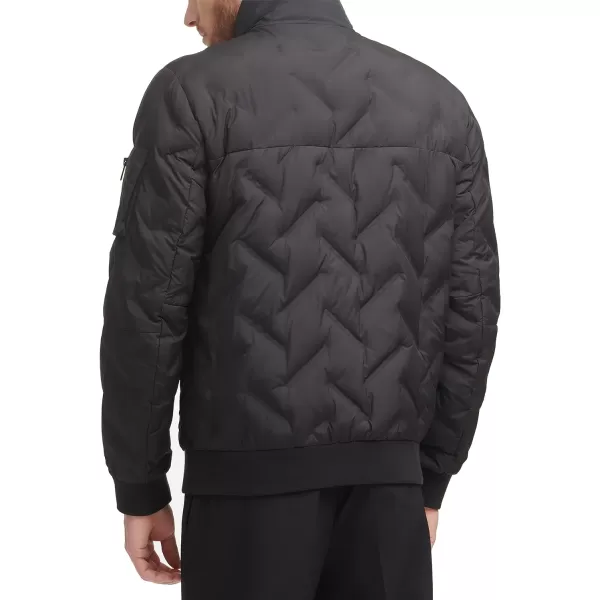 DKNY Mens Welded Quilted Bomber JacketBlack