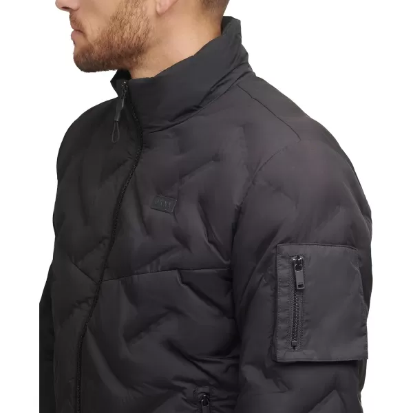 DKNY Mens Welded Quilted Bomber JacketBlack