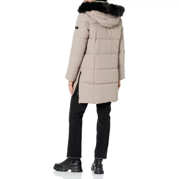 DKNY Womens Cold Weather Outerwear PufferDark Thistle