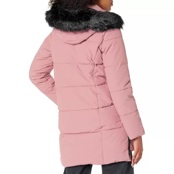 DKNY Womens Cold Weather Outerwear PufferRosewood