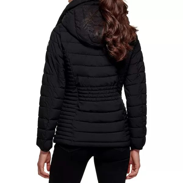 DKNY Womens Everyday Outerwear Packable Stretchy JacketBlack