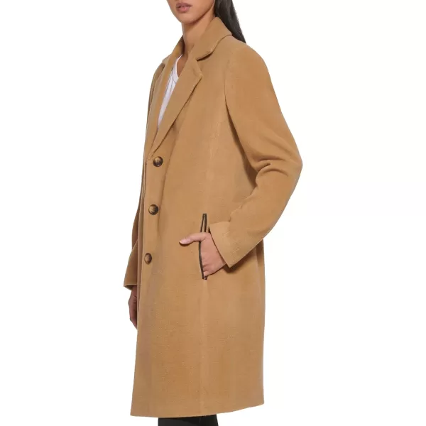 DKNY Womens Walker Wool CoatCamel