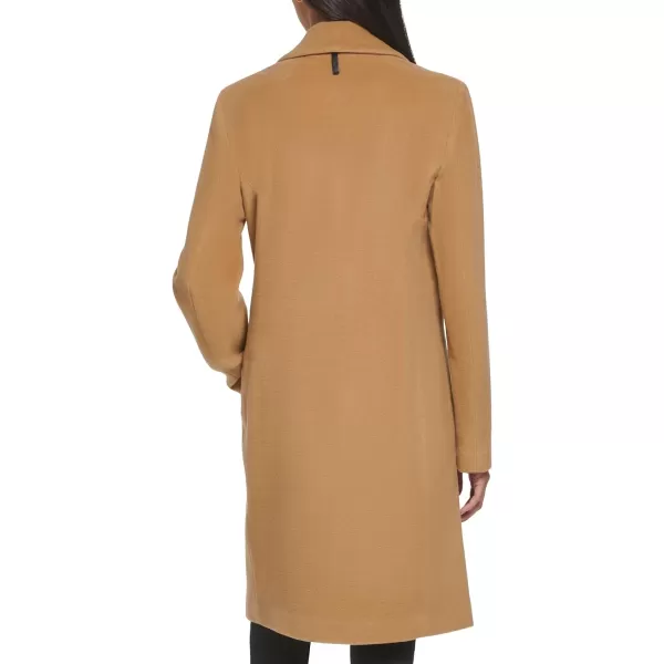 DKNY Womens Walker Wool CoatCamel